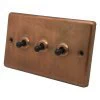 3 Gang 2 Way 10 Amp Dolly Switches - Black Toggle